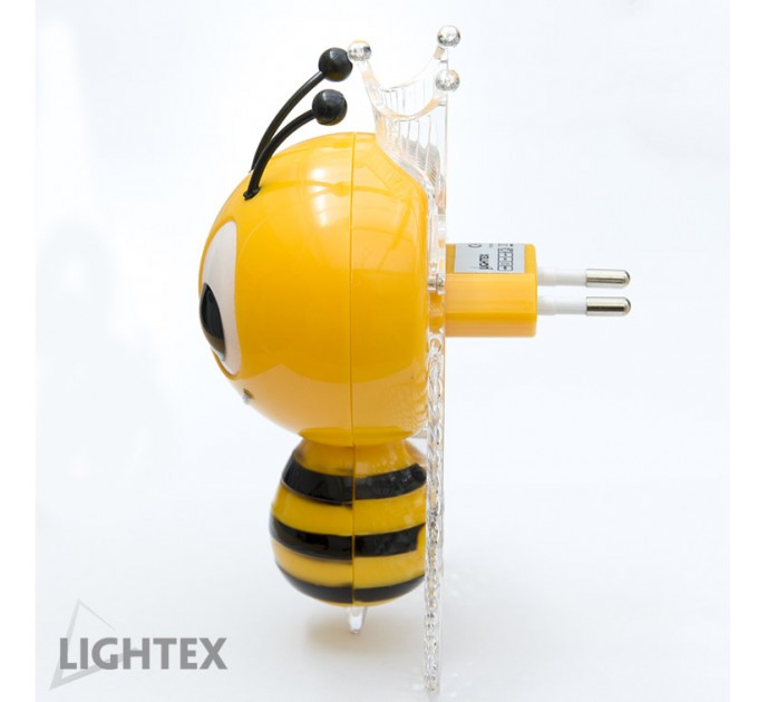 LED нощна лампа за контакт BEE 0.4W RGB 10lm със сензор 220V  Lightex