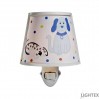 Нощна лампа за контакт DOG E14 синя 100x125x160mm Lightex
