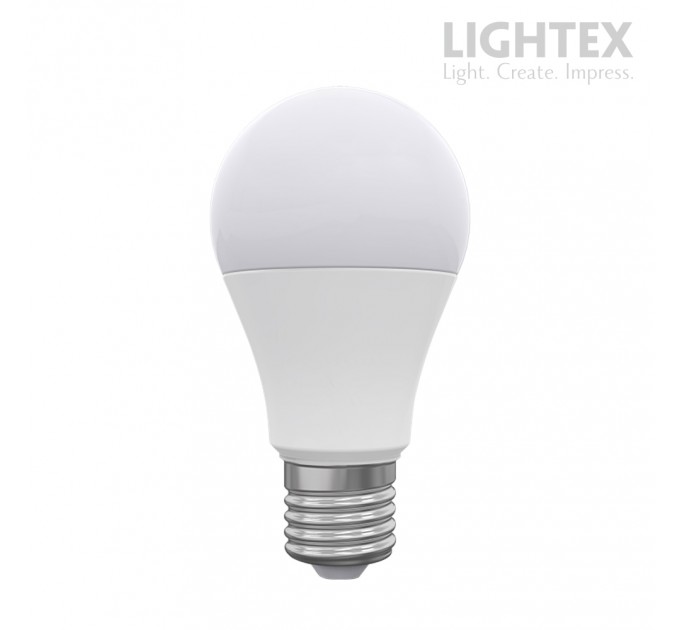 LED лампа A60 12W 220V E27 CW 6500K 1055lm Lightex