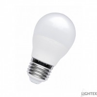 LED лампа Plastic 7W 220V E27 P45 матирана WW 3000K 600lm Lightex
