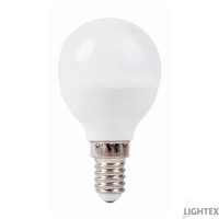 LED лампа Plastic 5W 220V E14 P45 матирана CW 6500K 400lm Lightex
