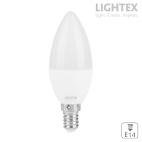 LED лампа Plastic. 5W 220V E14 B35 матирана W.W 3000K 400lm Lightex