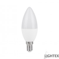 LED лампа Plastic. 5W 220V E14 B35 матирана N.W 4000K 400lm Lightex