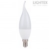 LED лампа Plastic 5W 220V E14 B35 матирана с извит връх NW 4000K 400lm Lightex