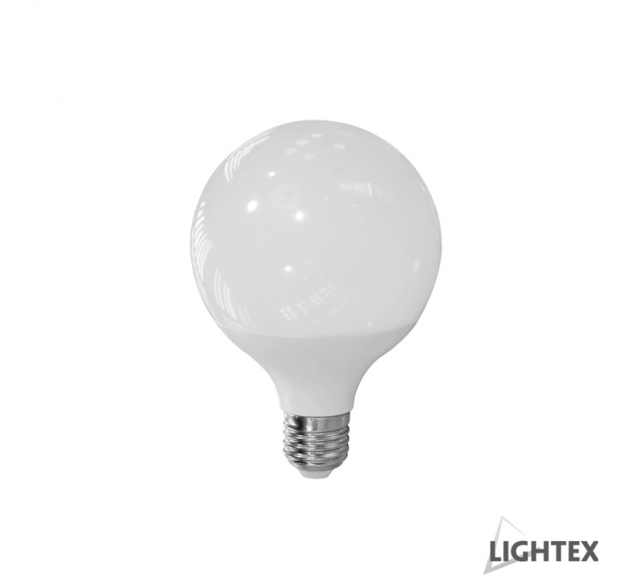 LED лампа Plastic. 15W 220V E27 G95 матирана NW 4000K 1275lm Lightex
