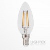 LED лампа FILAMENT 4W 220V E14 C35 CL 3000K 470lm Lightex