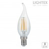 LED лампа FILAMENT 4.8W 220V E14 CF35 CL с извит връх 3000K 550lm Lightex