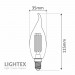LED лампа FILAMENT 4.8W 220V E14 CF35 CL с извит връх 3000K 550lm Lightex