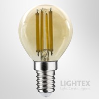 LED лампа FILAMENT 6W 220V E14 P45 GOLD 2700K 806lm Lightex