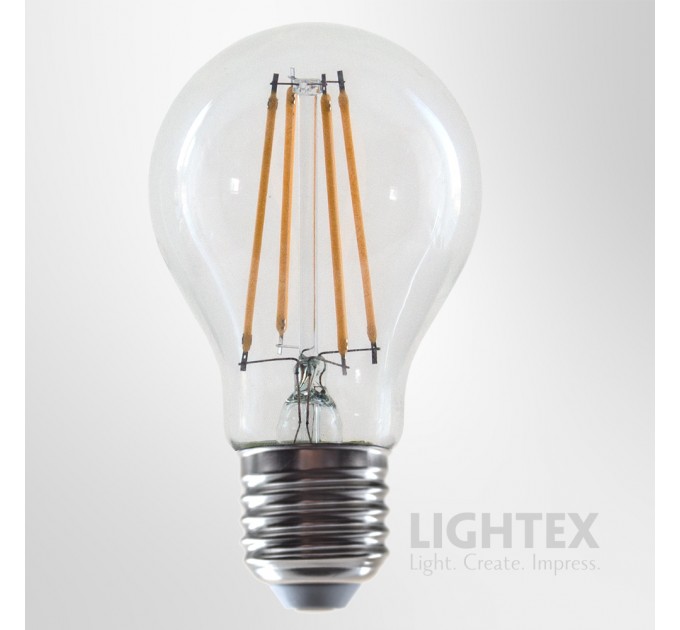 LED лампа FILAMENT 6W 220V E27 A60 CL 3000K 806lm Lightex