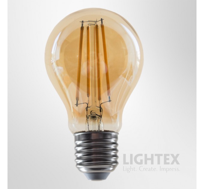 LED лампа FILAMENT 6W 220V E27 A60 GOLD 2700K 806lm Lightex