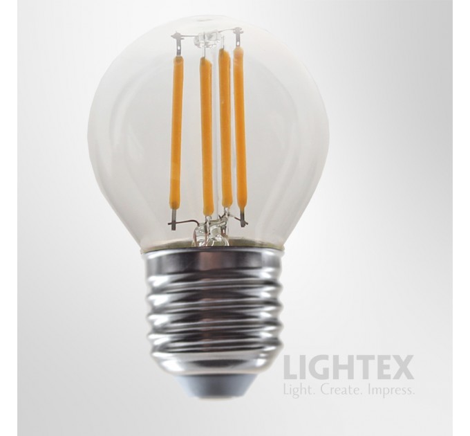 LED лампа FILAMENT 4W 220V E27 G45 CL 3000K 470lm Lightex