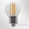LED лампа FILAMENT 4W 220V E27 G45 CL 3000K 470lm Lightex