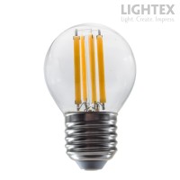 LED лампа FILAMENT 6W 220V E27 G45 CL 3000K 806lm Lightex