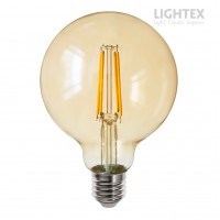 LED лампа FILAMENT 6W 220V E27 G80 GOLD 2700K 806lm Lightex