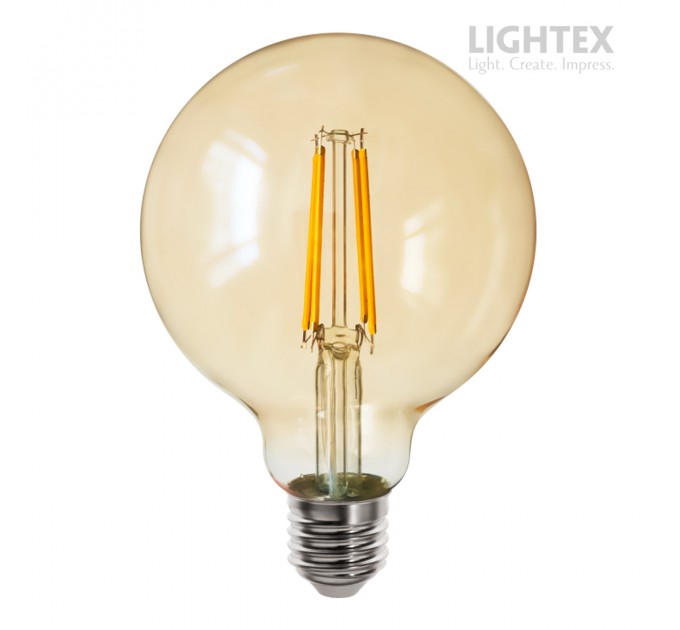 LED лампа FILAMENT 6W 220V E27 G80 GOLD 2700K 806lm Lightex