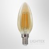 LED лампа FILAMENT 4W 220V E14 C35 GOLD 2700K 470lm Lightex