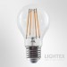 LED лампа FILAMENT димируема 8W 220V E27 A60 CL 3000K 806lm Lightex