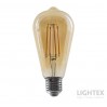 LED лампа FILAMENT димируема 8W 220V E27 ST64 GOLD 2700K 806lm Lightex