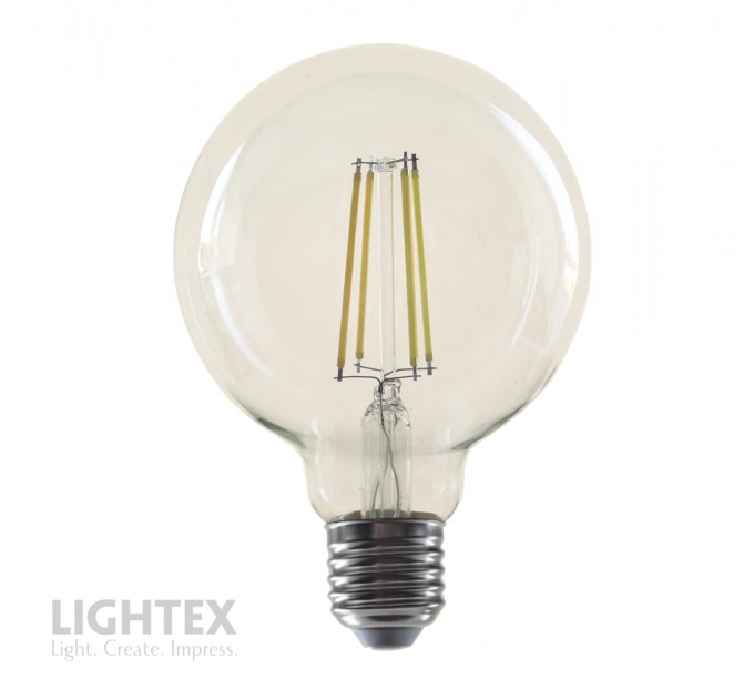 LED лампа FILAMENT димируема 8W 220V E27 G95 CL 3000K 806lm Lightex