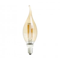 LED лампа FILAMENT димируема 5W 220V E14 C35 пламък Gold 2200K 400lm Lightex