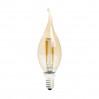 LED лампа FILAMENT димируема 5W 220V E14 C35 пламък Gold 2200K 400lm Lightex