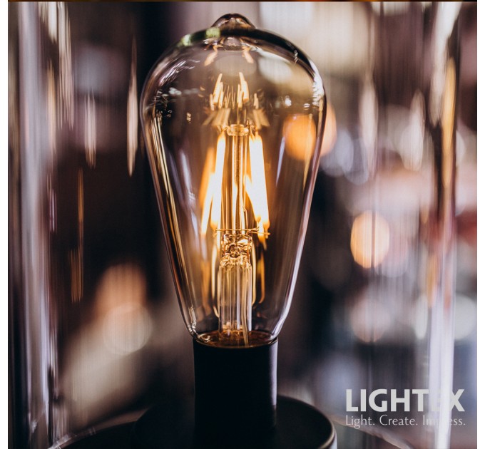 LED лампа FILAMENT димируема 8W 220V E27 ST64 CL 2700K 750lm Lightex