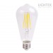 LED лампа FILAMENT димируема 8W 220V E27 ST64 CL 2700K 750lm Lightex