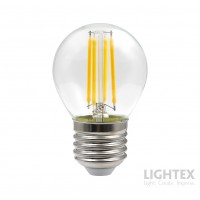 LED лампа FILAMENT димируема 5W 220V E27 P45 CL 2700K 480lm Lightex