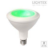 LED лампа PAR38 E27 15W зелен GREEN 1200lm Lightex