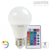 LED лампа 9W A60 E27 RGB+3000K 806lm с дистанционно Lightex