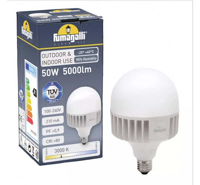 LED лампа 50W E27 3000K 5850lm Fumagalli