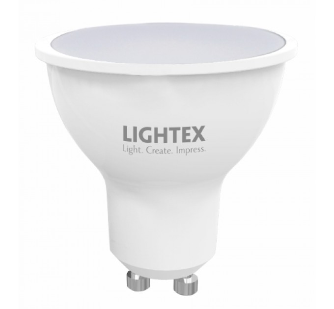 LED лампа Plastic 7W 220V GU10  CW 6500K 600lm Lightex