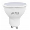 LED лампа Plastic 7W 220V GU10  WW 3000K 600lm Lightex