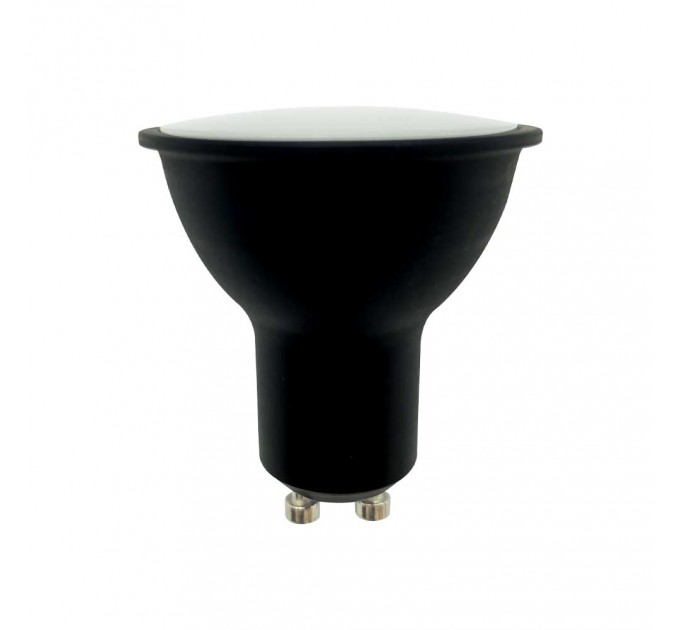 LED лампа Plastic 7W 220V GU10 NW 4000K 556lm черна Lightex