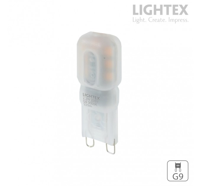 LED лампа SMD G9 2.2W 220V 3000K 220lm plastic Lightex