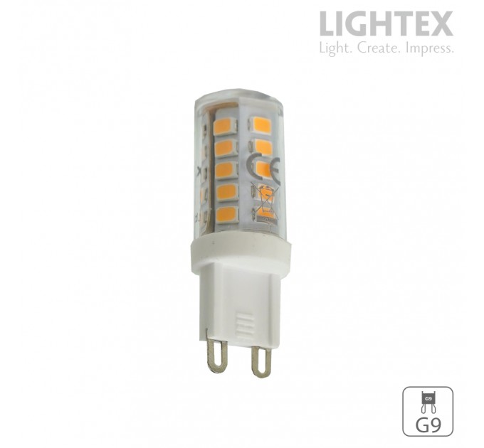 LED лампа SMD G9 4W 220V 3000K 490lm керамика Lightex