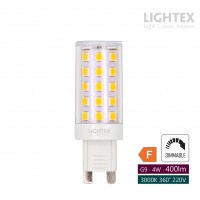 LED лампа SMD G9 4W 220V 3000K 400lm димируема plastic Lightex