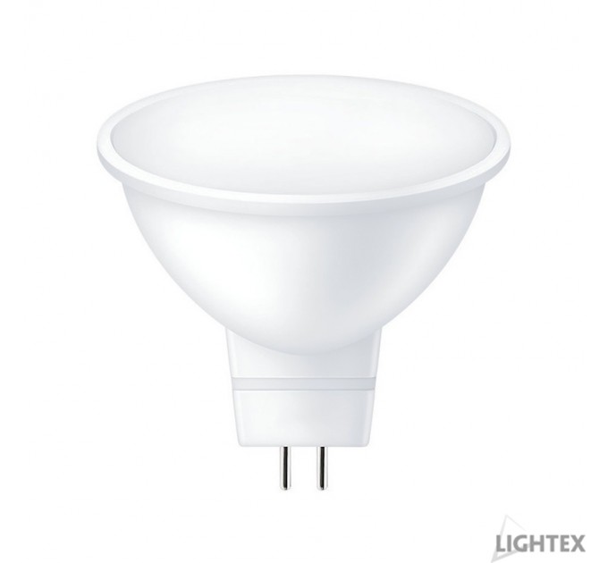 LED лампа Plastic 5W 12V AC/DC GU5.3  NW 4000K 400lm Lightex