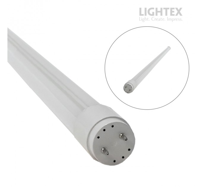 LED тръба Т8 9W 6500K 120lm/w 1080lm 600mm стъклена едностранно захранване Lightex