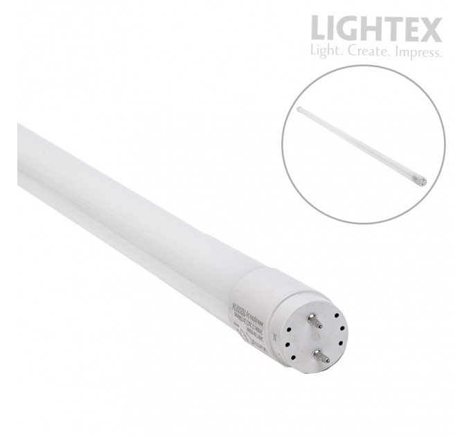 LED тръба Т8 24W 6500K 2400lm 1500mm стъклена едностранно захранване Lightex