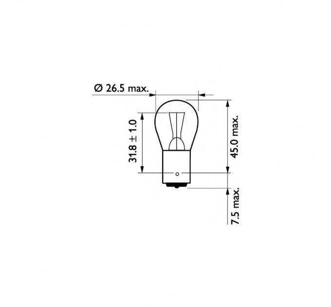 Philips автостопова Р21W 13498 24V BA15s CP