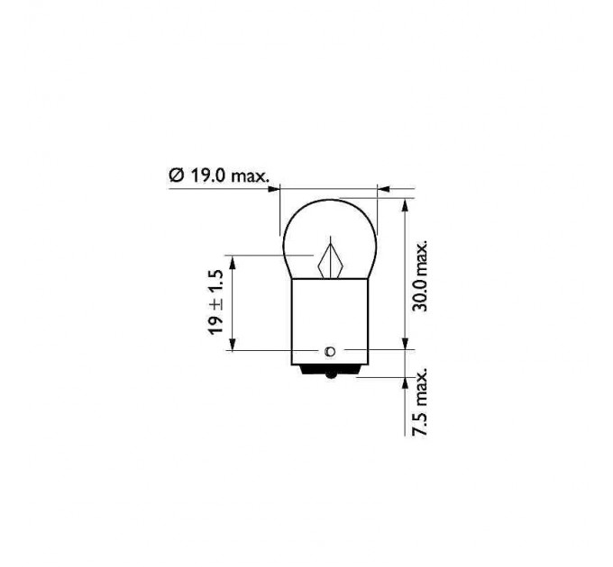 Philips автостопова R10W 13814 24V BA15s CP