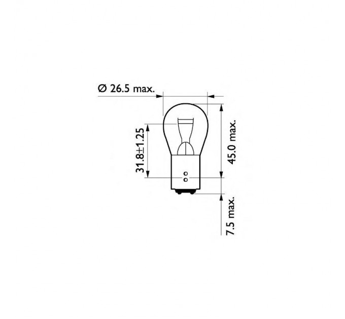 Philips автопътепоказателна Р21/5W 13499 24V BAY15d CP