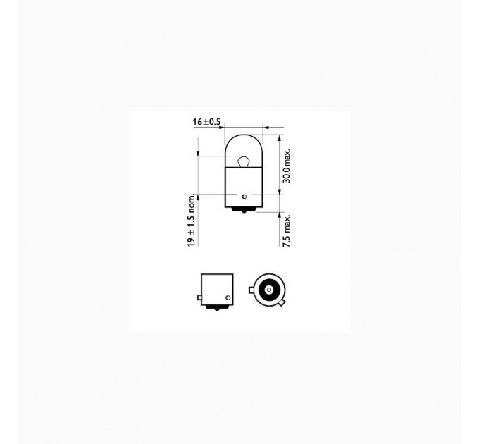 Philips автостопова RY 12093 12V 10W BAU15s  CP