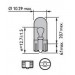 Philips автоконтролна WY5W 12396 NA 12V 5W W2,1x9,5d CP