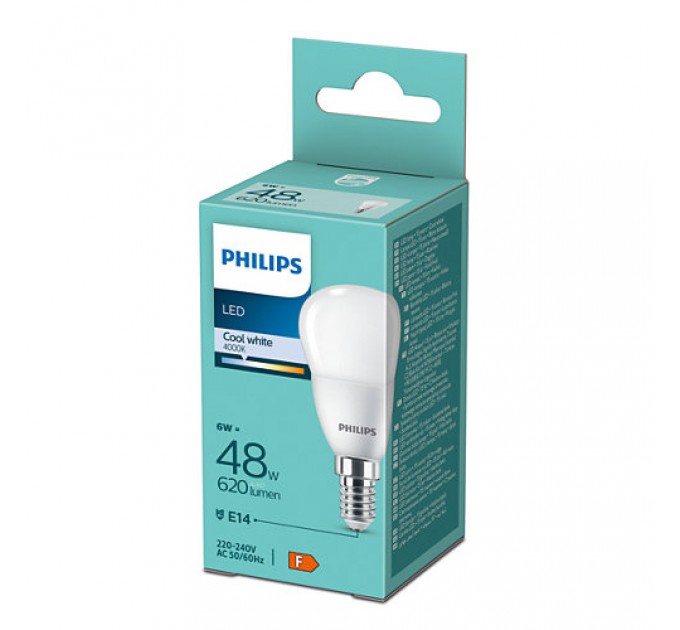 Philips LED лампа 6-48W P45 E14 620lm 4000K 15000h матирана