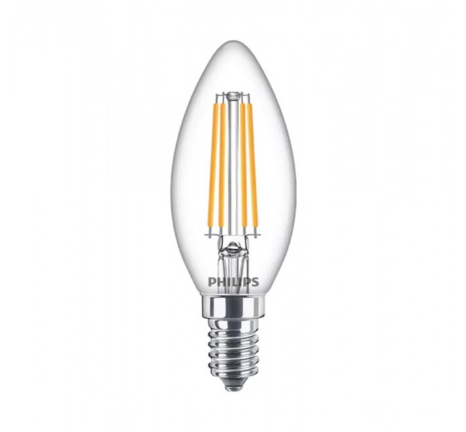 Philips LED лампа FILAMENT 6.5-60W B35 E14 4000K 806lm 15000h CorePro