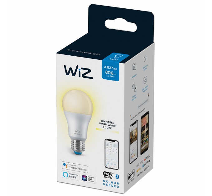 WIZ Wi-Fi LED лампа 8W A60 E27 806lm 2700K 25000h