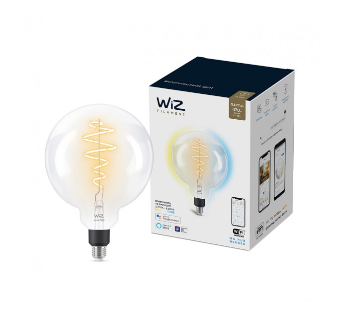 WIZ Wi-Fi Led лампа FILAMENT 6.5W G200 E27 470lm 2700K-6500K 15000h